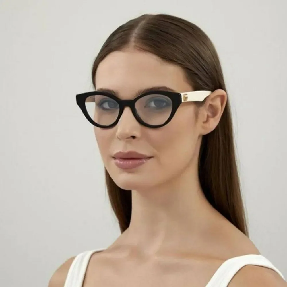 NEW Gucci  GG0959O 002 Black White Cat Eye Women Eyeglasses